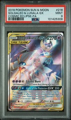 Solgaleo & Lunala Tag Team GX - 216/236 - Full Art Ultra Rare - PSA 9